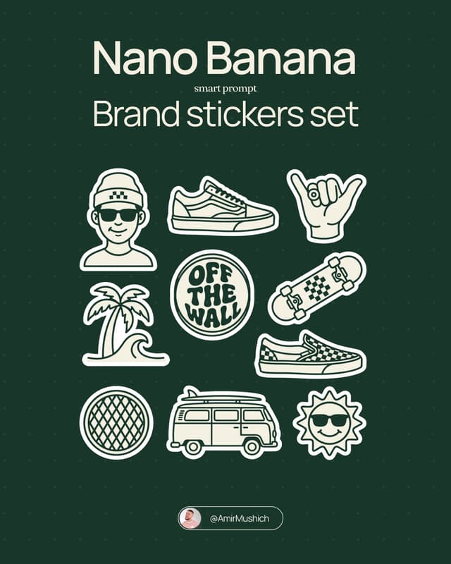 Nano Banana Prompt - [BRAND NAME]. Act as a vector illustrator designing a trendy