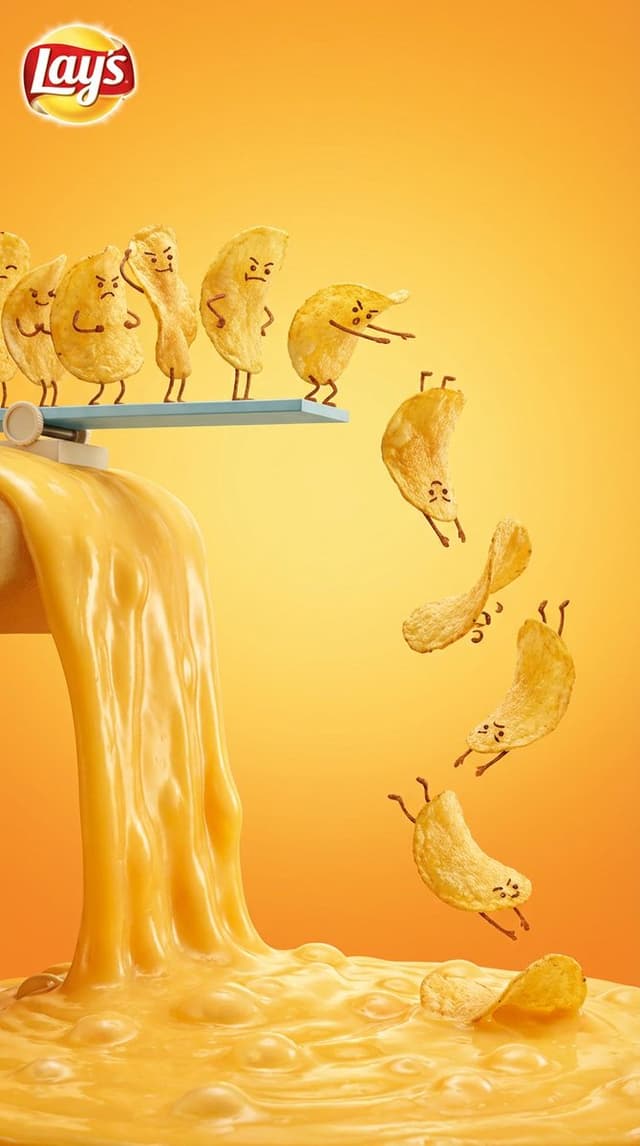 Nano Banana Prompt - Vertical snack advertising visual with playful anthropomorph