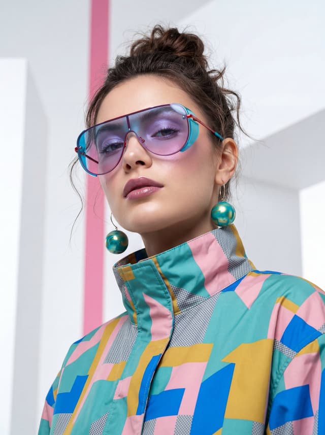 Nano Banana Prompt - A high-fashion, cinematic portrait of a young woman with a s