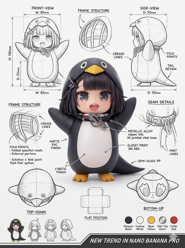 Nano Banana Prompt - Using the attached image, create an illustration sheet of pr