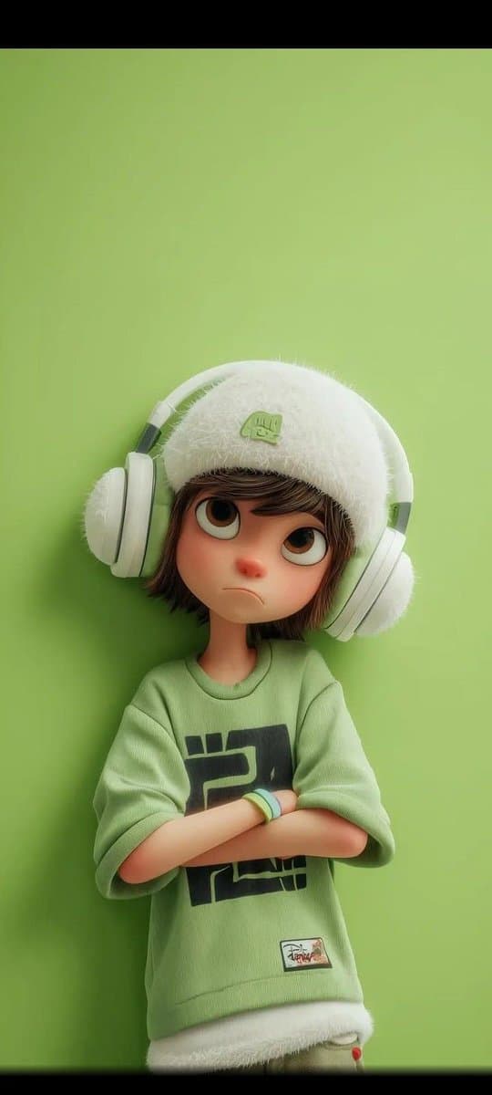 Nano Banana Prompt - A stylized 3D cartoon character of a young boy with big expr