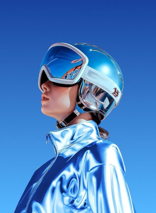 Nano Banana Prompt - Ultra-realistic futuristic portrait of a young woman in side