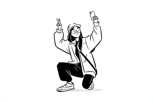 Nano Banana Prompt - A simple black-and-white illustration of a [subject] in [out