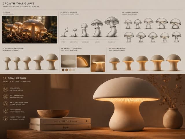 GPT Image Prompt - Conceptual transformation, organic mushroom growth shaping a