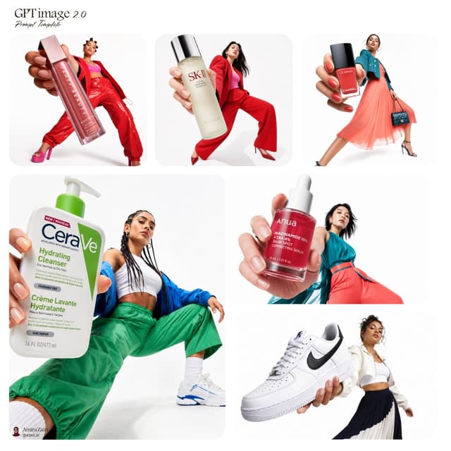 GPT Image Prompt - Low-angle fashion campaign photograph of a confident model h