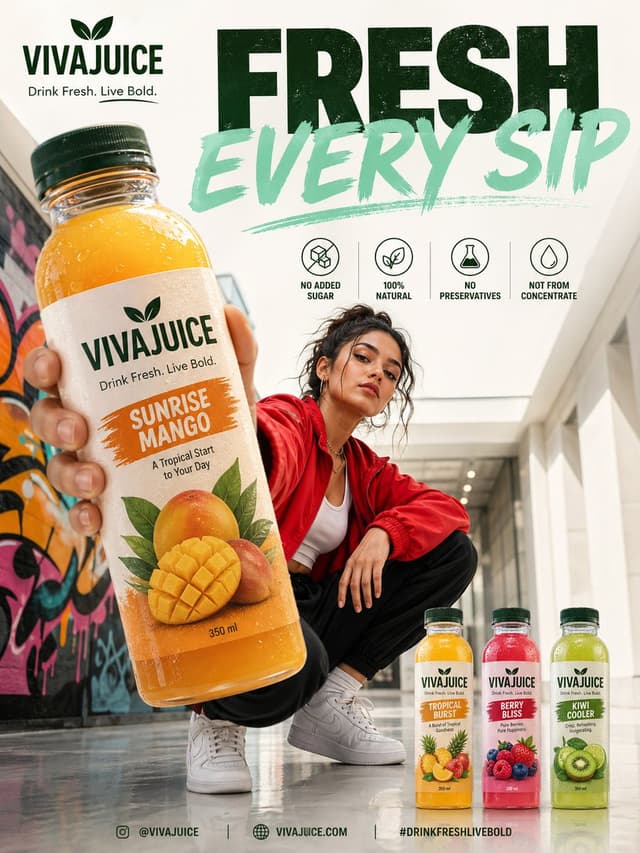 GPT Image Prompt - Create a premium modern beverage advertisement poster in a v