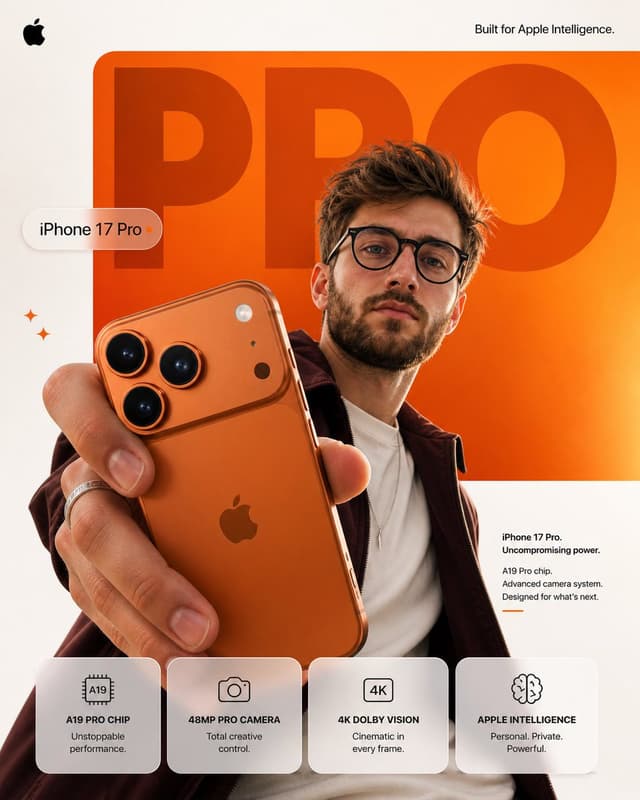 GPT Image Prompt - Create a premium Apple-style smartphone advertisement poster
