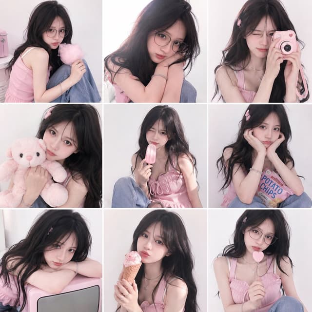 GPT Image Prompt - A highly aesthetic Korean soft-girl editorial collage in a c