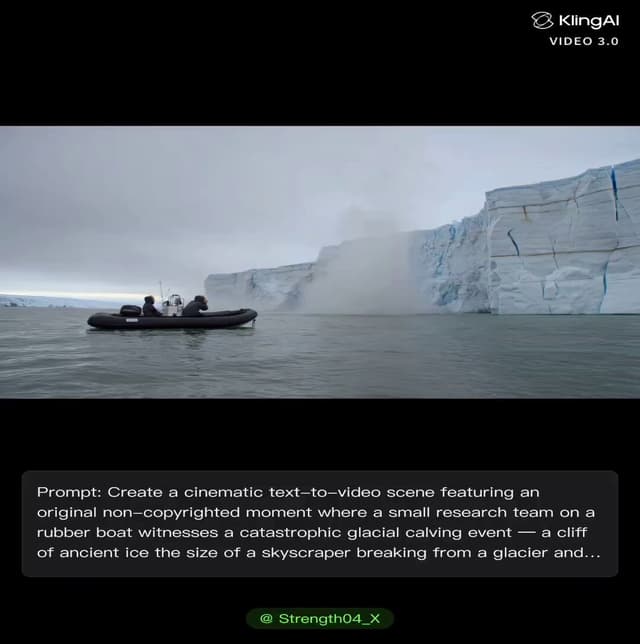 Kling Prompt - Create a cinematic text-to-video scene featuring an original