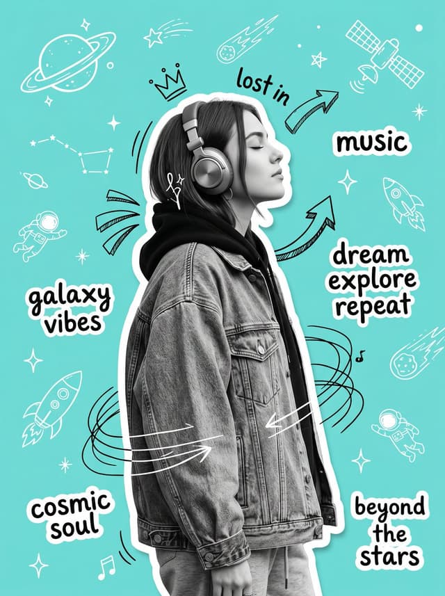GPT Image Prompt - Create an original Y2K-inspired scrapbook collage poster fea