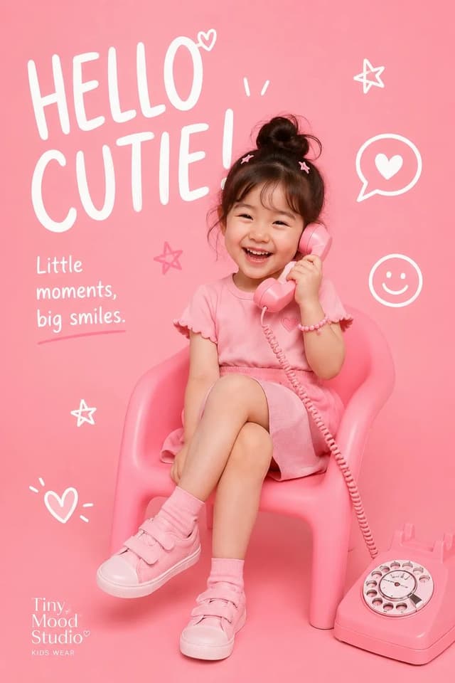GPT Image Prompt - Create a premium playful kids-fashion editorial poster for [
