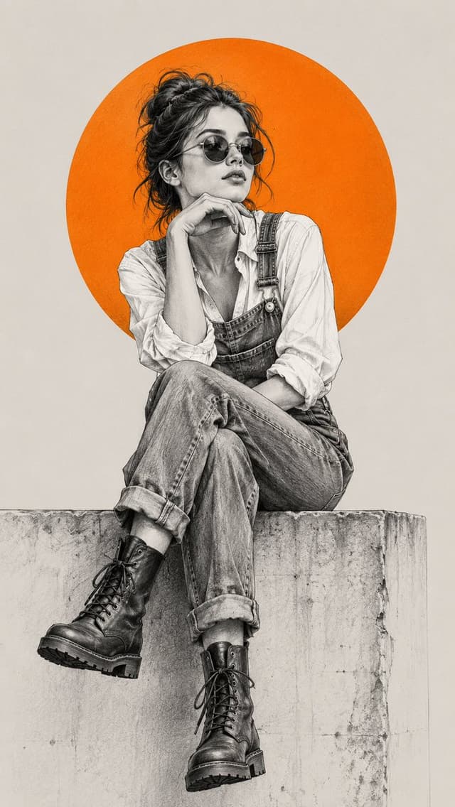GPT Image Prompt - Ultra-detailed editorial digital illustration of a stylish y