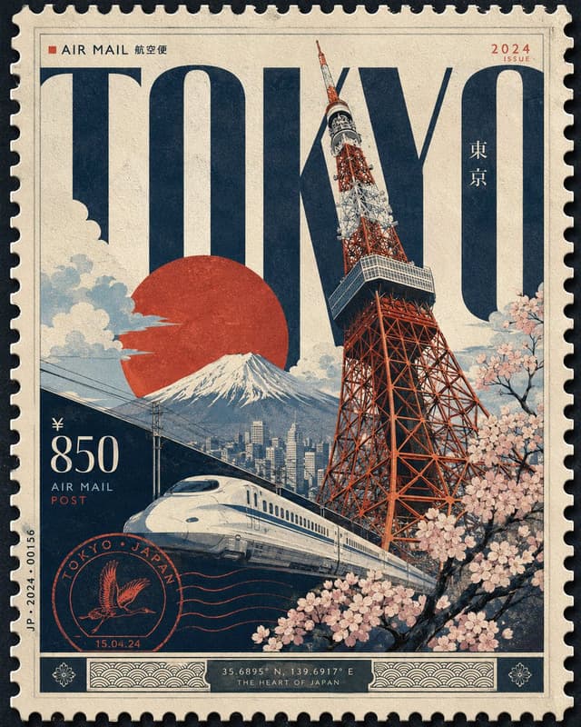GPT Image Prompt - Design a premium 4:5 collectible postal-stamp poster for [CI