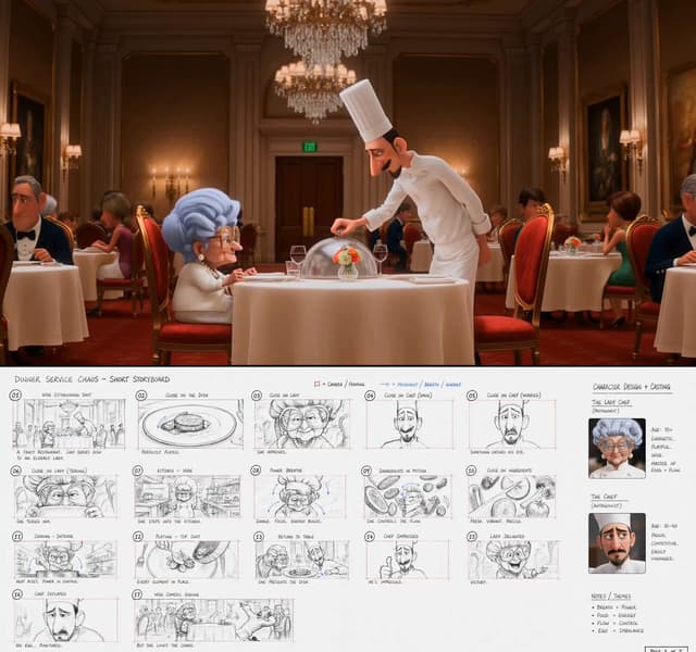 Seedance Prompt - 14-second 3D Pixar-style animated comedy short, ultra-detail