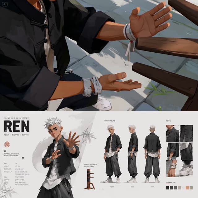 Seedance Prompt - SUBJECTS:
Asian teenage boy @ image1, slim build, sharp eyes