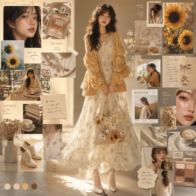 GPT Image Prompt - Create an ultra-realistic luxury fashion moodboard poster in