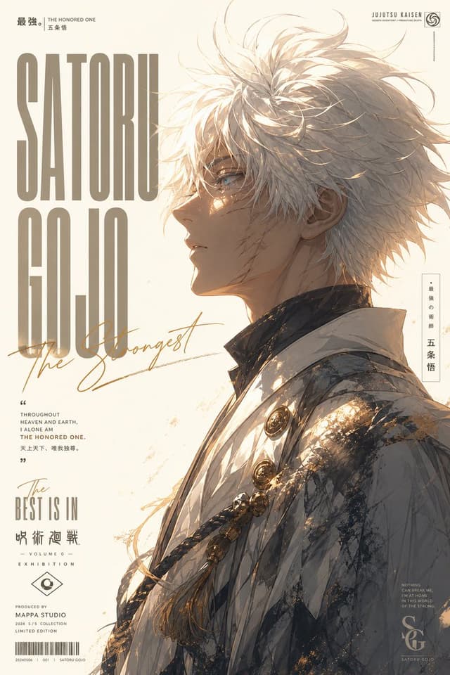 GPT Image Prompt - A minimalist high-fashion anime poster in vertical 9:16 form