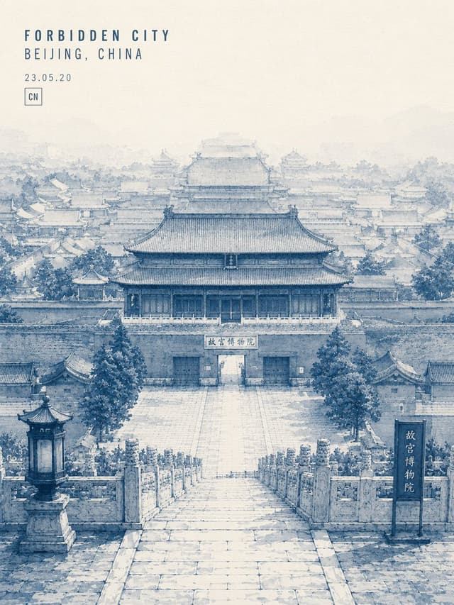 GPT Image Prompt - Minimalist ultra-high-resolution editorial travel poster ill