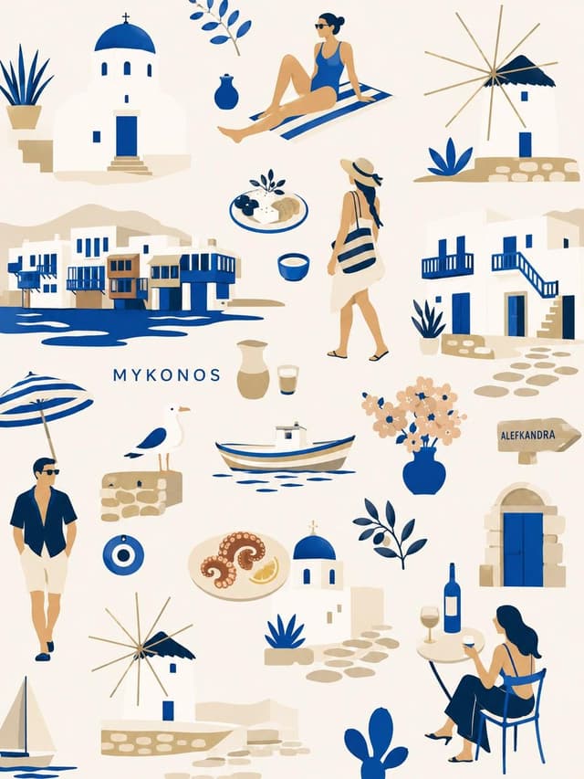 GPT Image Prompt - Create a sophisticated flat-vector editorial pattern illustr