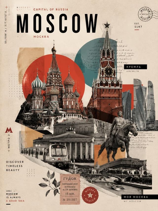 GPT Image Prompt - Modern vintage travel collage poster, editorial destination