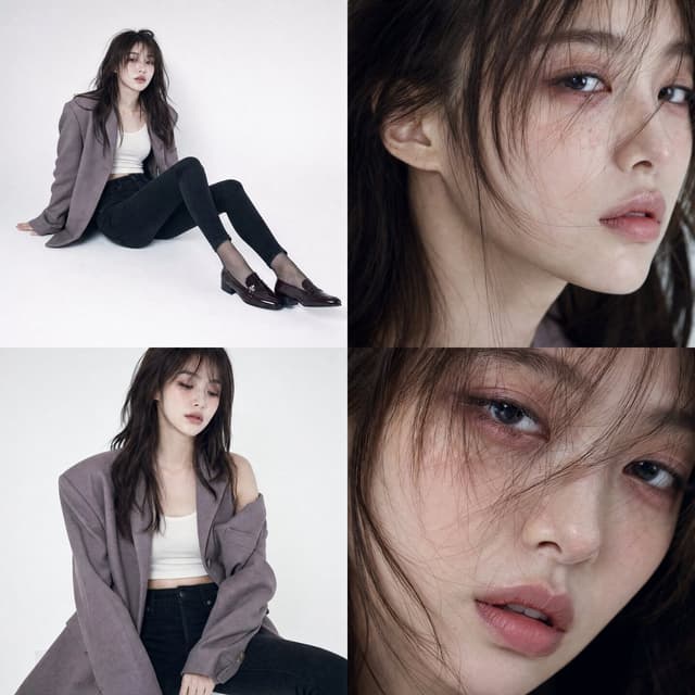 GPT Image Prompt - 2x2 four-panel editorial grid, Korean high-fashion magazine