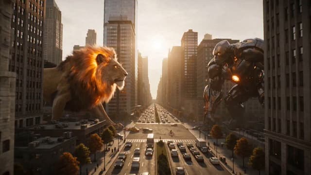 Seedance Prompt - A cinematic, hyper-realistic action sequence set in a sprawl