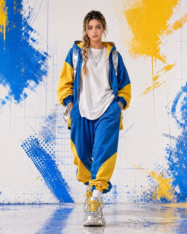 Midjourney Prompt - Ultra-realistic IMAX-level Netflix-style urban streetwear fa