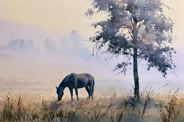Other Prompt - [SUBJECT] rendered in a Pastoral Watercolor Landscape, captu