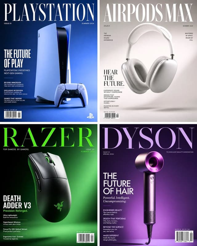 GPT Image Prompt - A world-class luxury magazine cover, 4:5 ratio, featuring [B