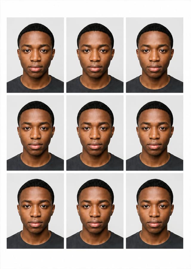 GPT Image Prompt - Create a ready-to-print passport-size photo sheet using the 
