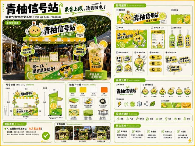 GPT Image Prompt - 请根据以下用户输入,生成一张横版 4:3 的《创意集市摊位设计提案板 / Creative Market Stall P