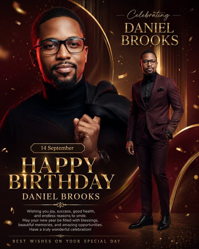 GPT Image Prompt - Create a premium luxury birthday celebration poster using a