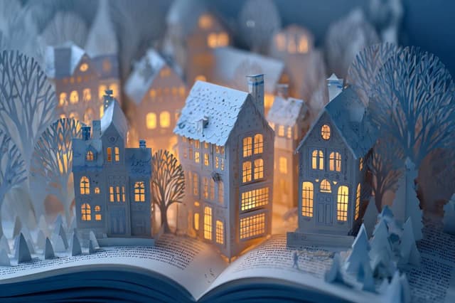 Other Prompt - A 3D pop-up book illustration featuring a [subject], with la