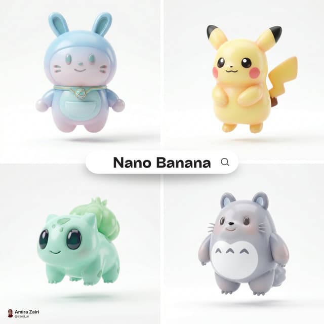 Nano Banana Prompt - Soft 3D designer vinyl toy character inspired by a pink star