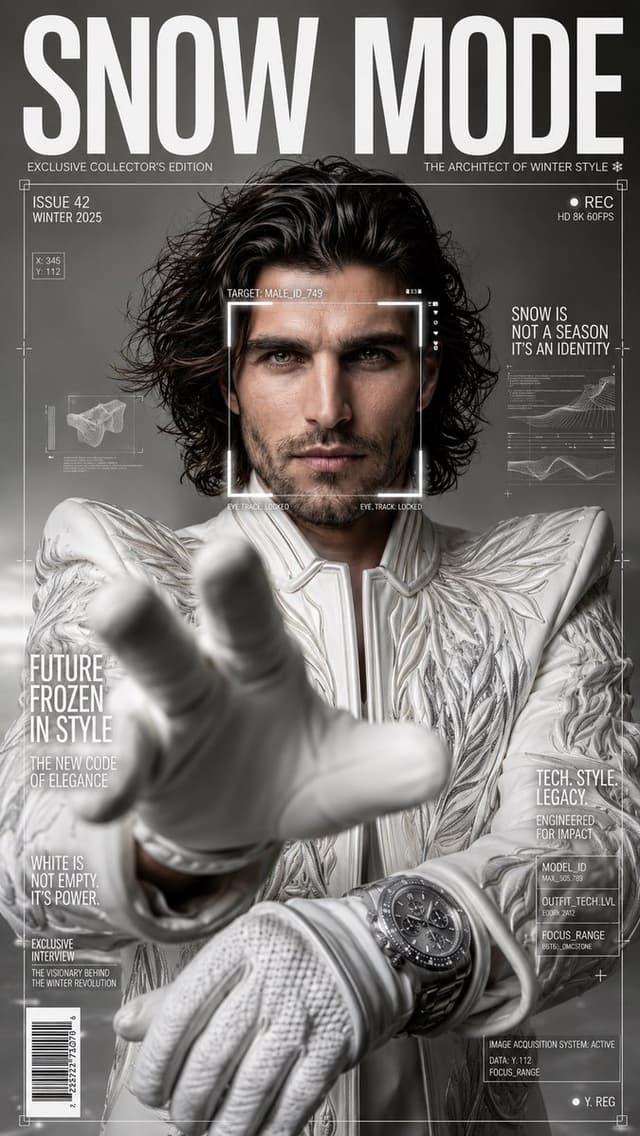 GPT Image Prompt - SNOW MODE, exclusive collector’s edition fashion magazine co