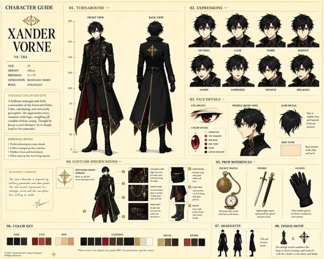 GPT Image Prompt - Create a high-density anime production document inspired by 
