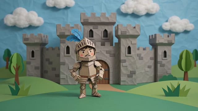 Gemini Omni Prompt - create a papercraft style story