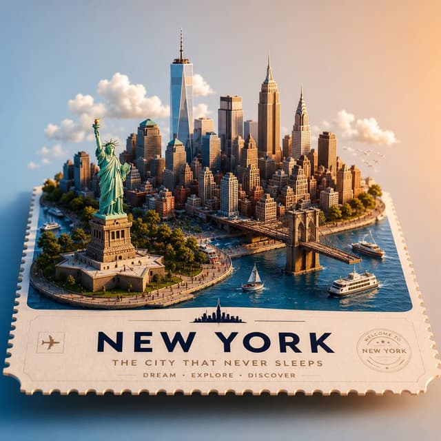 GPT Image Prompt - . 
Create a premium stylized 3D isometric travel poster of [