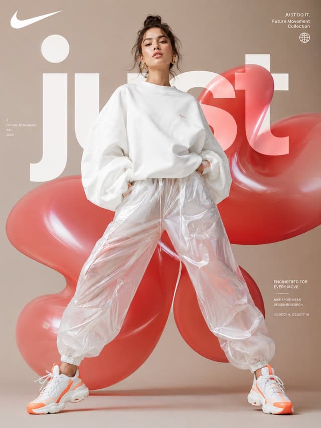 GPT Image Prompt - High-fashion futuristic sportswear editorial poster, full-bo