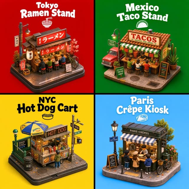 GPT Image Prompt - Present a clear, 45° top-down isometric miniature 3D cartoon