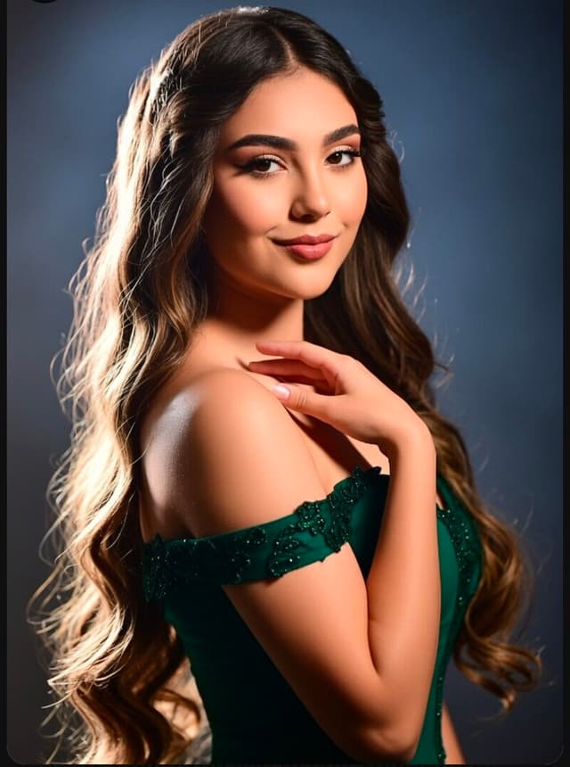 Grok Imagine Prompt - A professional, high-end studio portrait of a beautiful youn