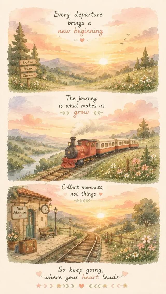 GPT Image Prompt - Set of 3 cozy summer seaside illustrations, gouache painting