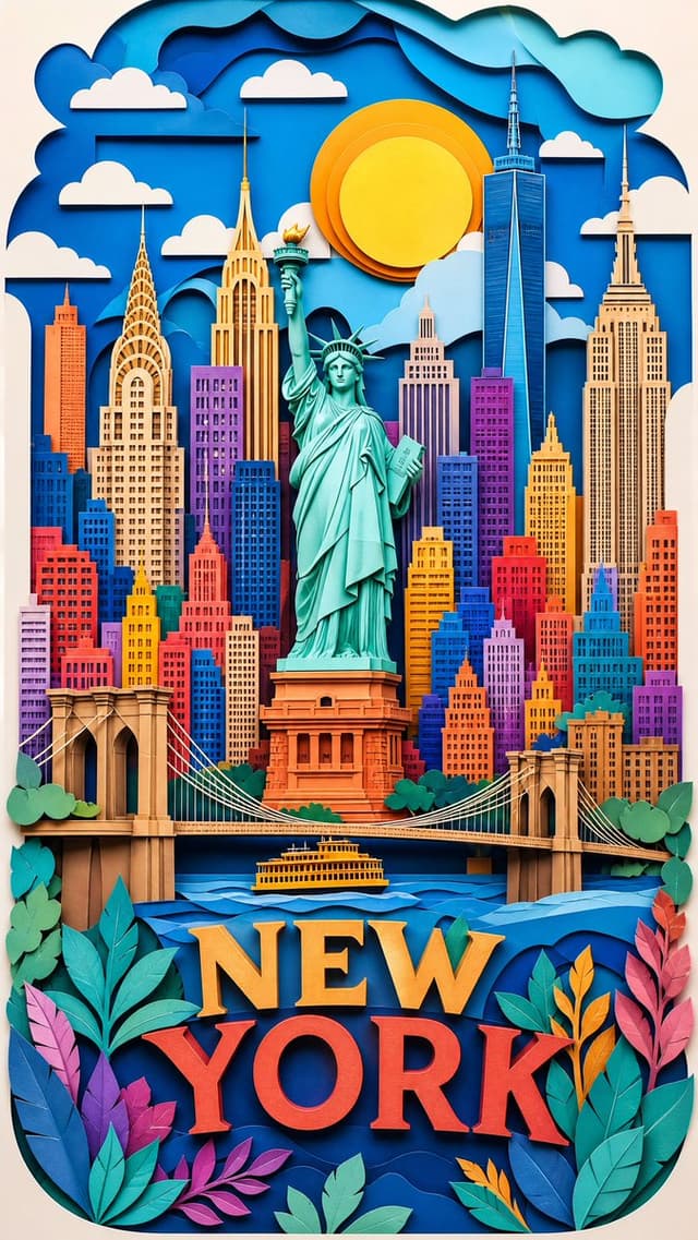 GPT Image Prompt - Ultra-detailed layered papercut art illustration of [COUNTRY