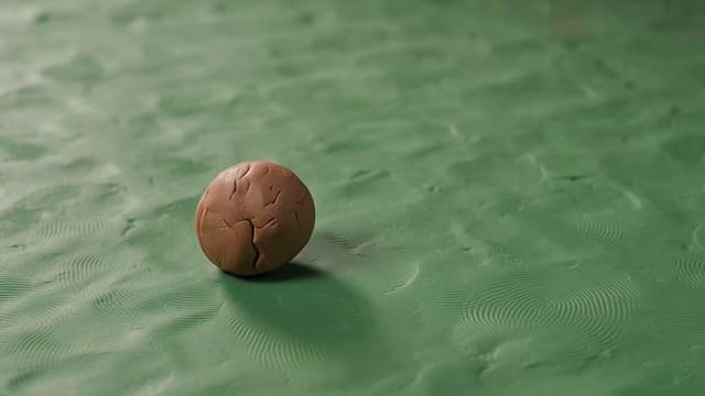 Gemini Omni Prompt - Cute clay animation, stop-motion style. A small, textured br