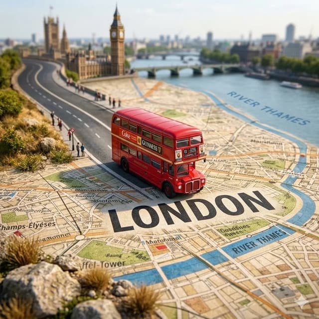 GPT Image Prompt - Create a highly detailed cinematic miniature tilt-shift trav