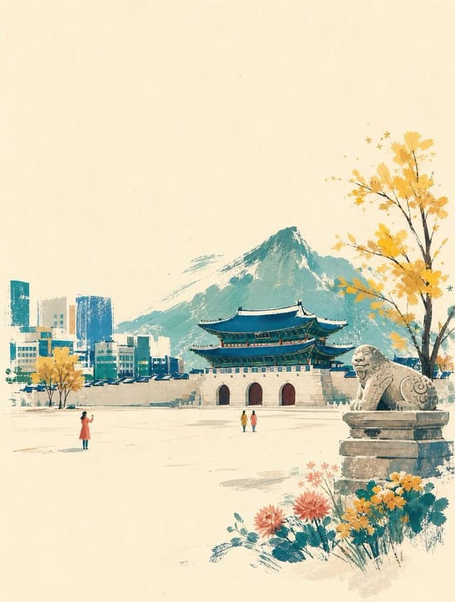 GPT Image Prompt - A wide horizontal landscape hand-painted illustration of [LA
