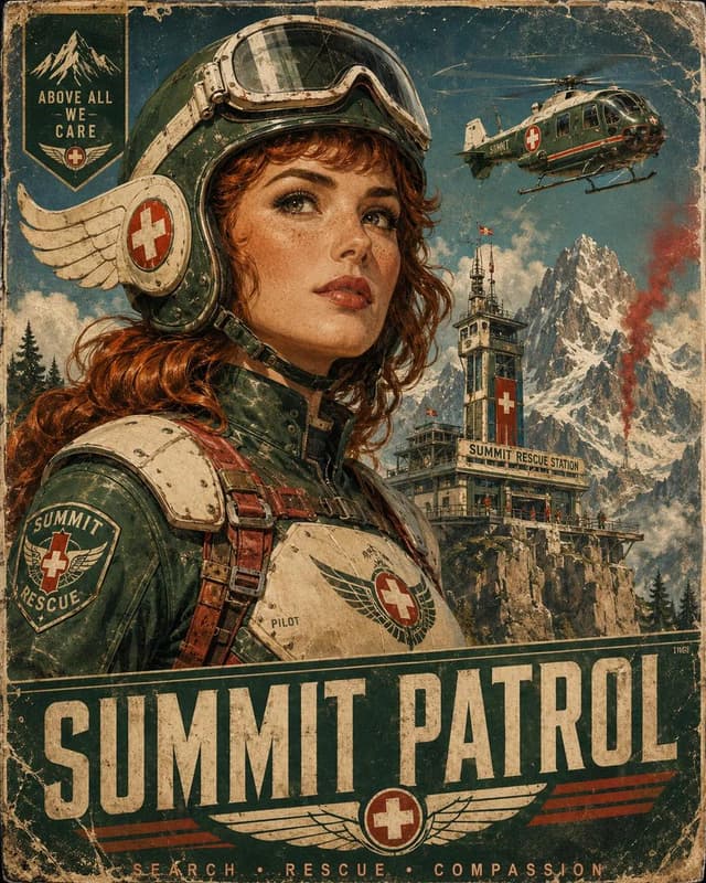 GPT Image Prompt - Retro-futuristic propaganda travel poster, heroic aviation e