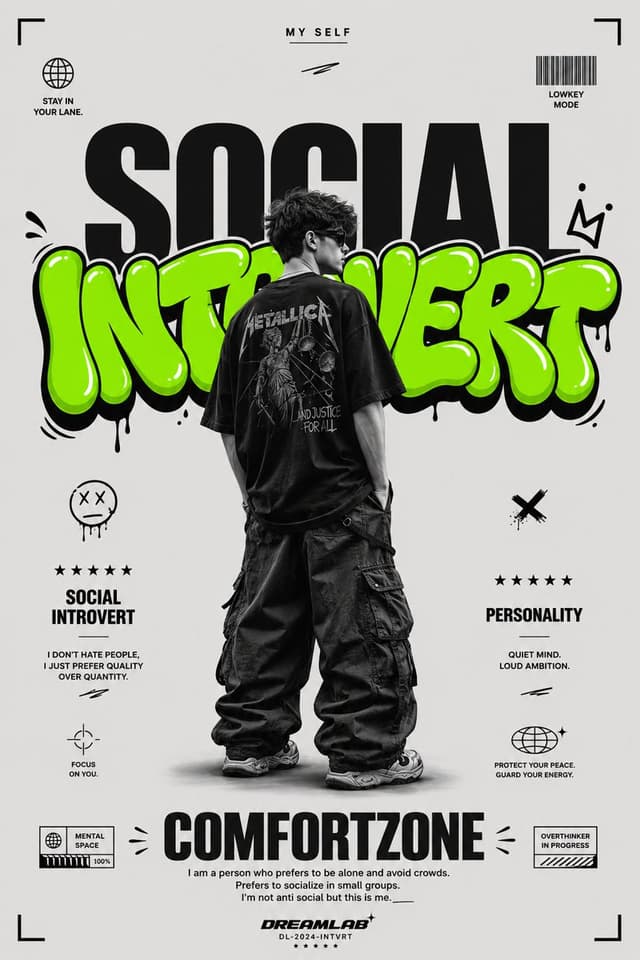 GPT Image Prompt - Ultra clean streetwear graphic poster on a minimalist light 