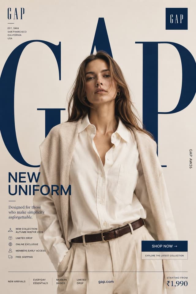 GPT Image Prompt - "NEW UNIFORM"

FORMAT

Ultra-Premium Fashion SMM Promotional