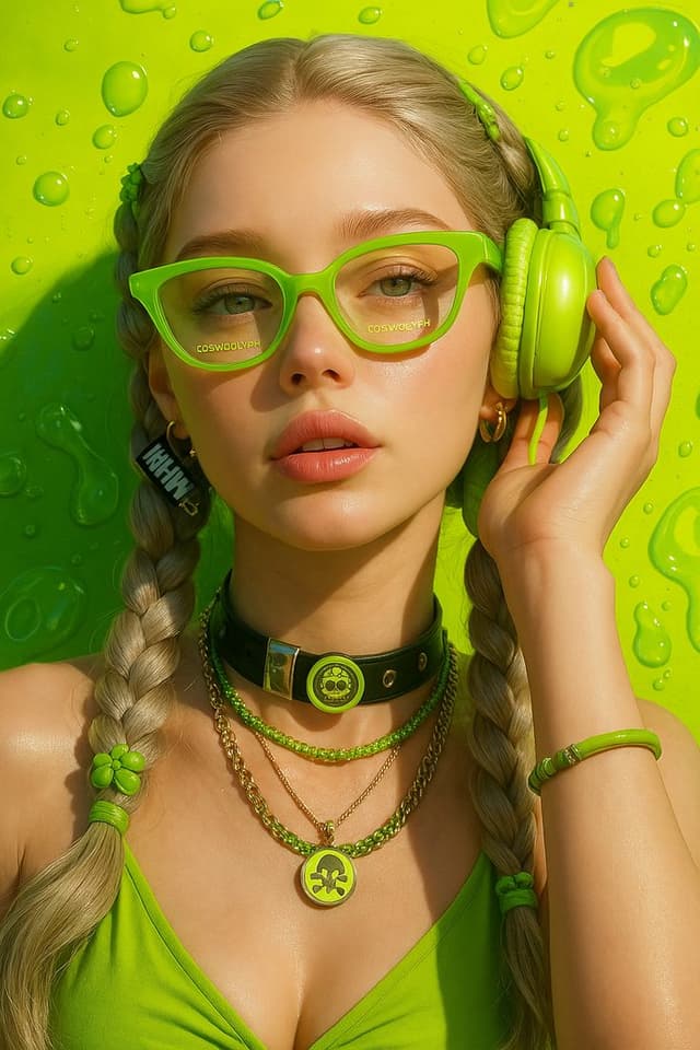 GPT Image Prompt - Ultra-realistic close-up fashion portrait of a young woman,